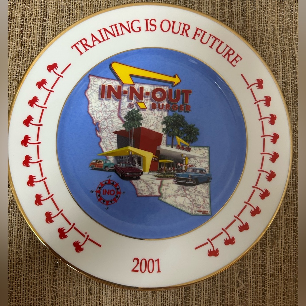 In N Out 2001 Collectible Kickoff Awards Dinner 10 1/2” Plate.